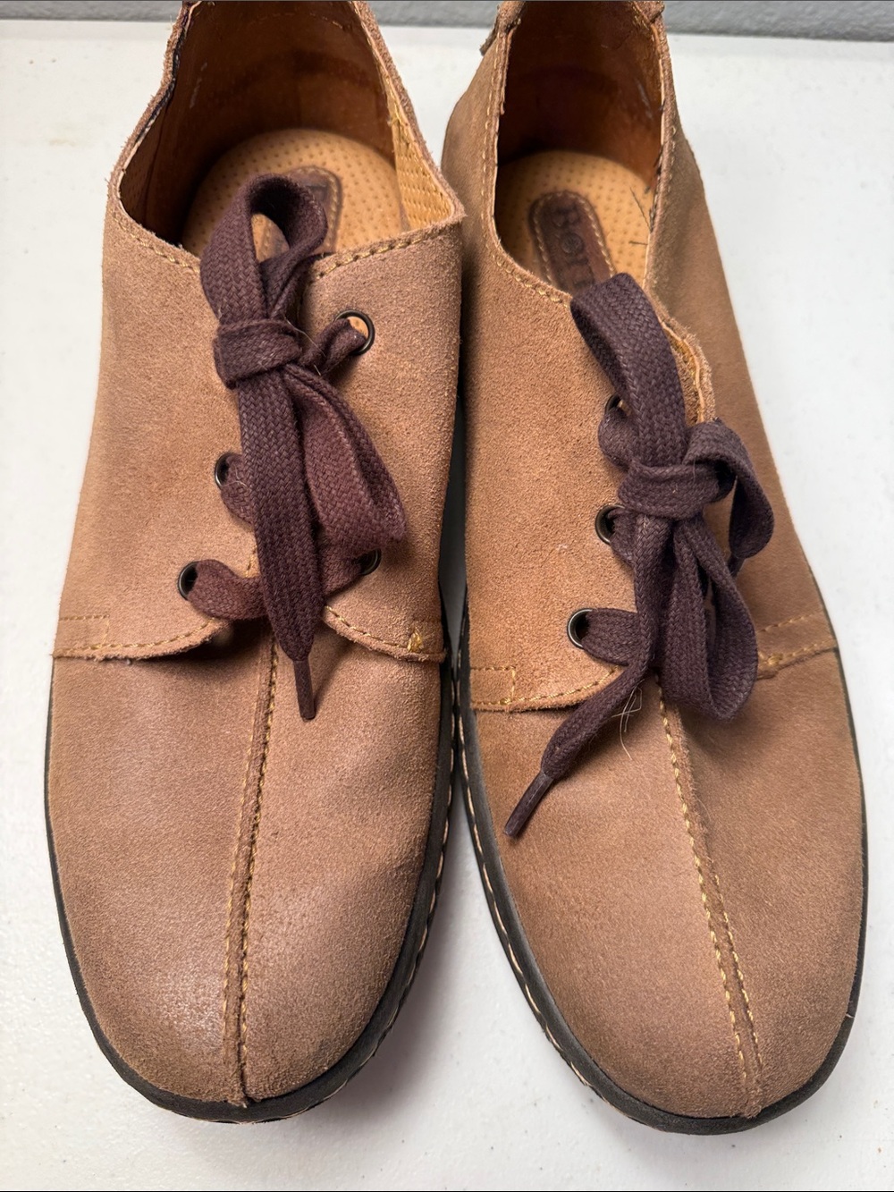 Born Brown Suede Chukka Boots with Dark Brown Laces